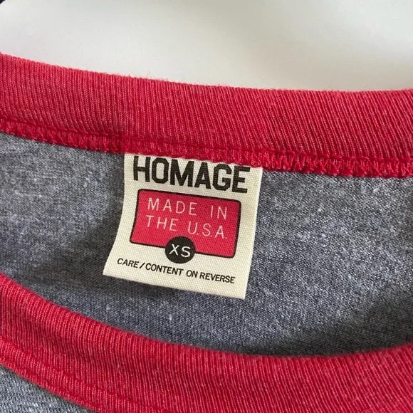 Red and Grey Baseball 3/4 Sleeve Raglan Tee - Picture 5 of 13